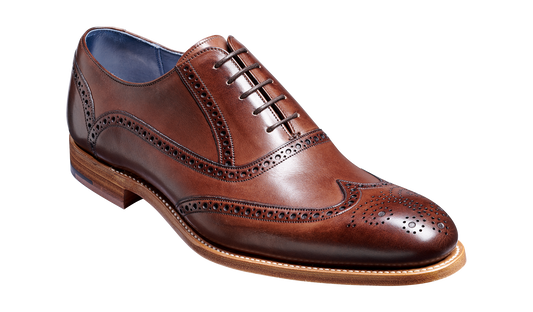 Valiant - Ebony Hand Painted Oxford Brogue