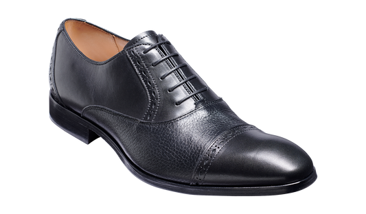 Ramsgate - Black Calf / Black Deerskin Toe Cap Oxford