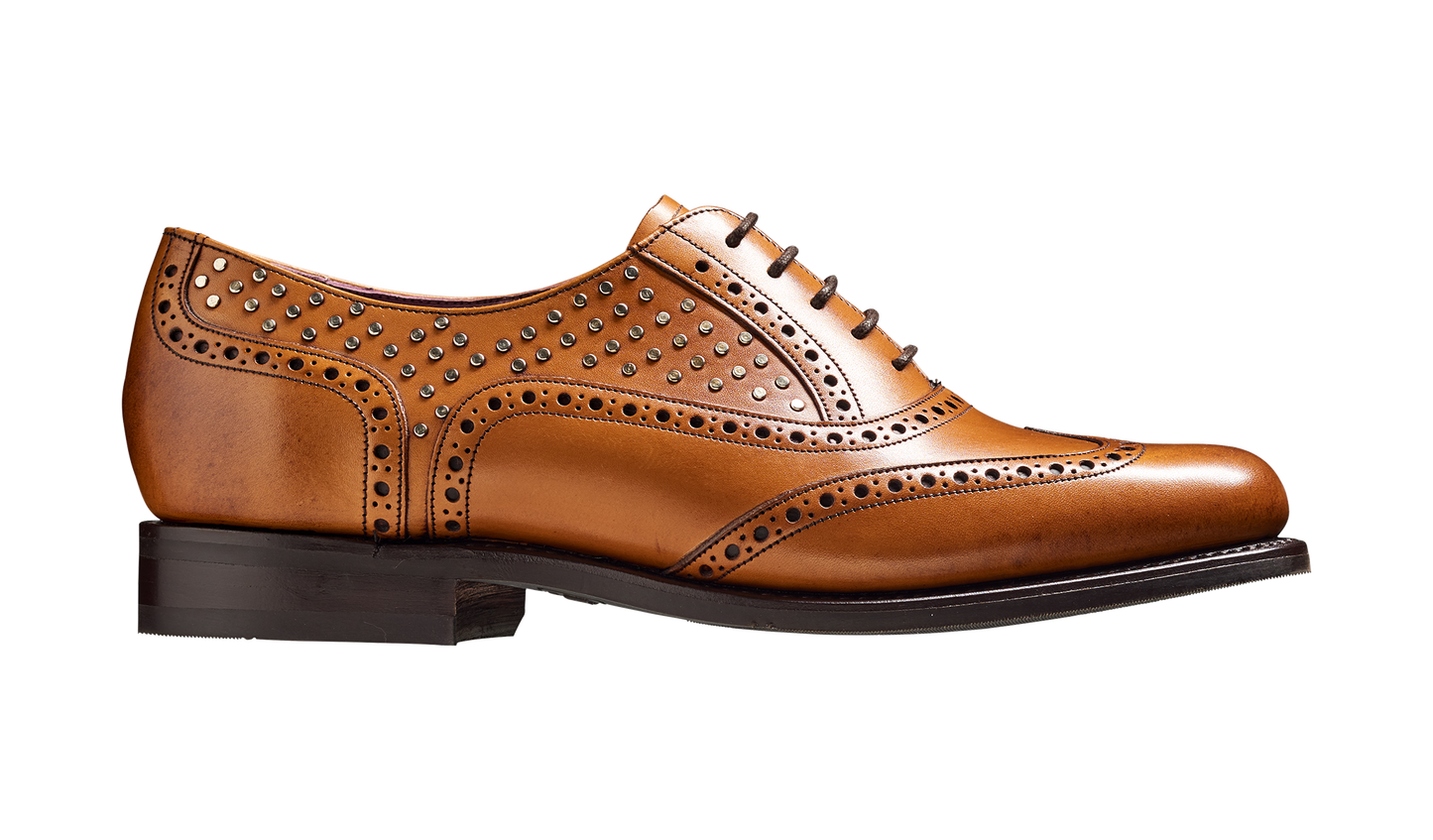 Freya - Cedar Calf / Studs - Brogue Shoe Womens