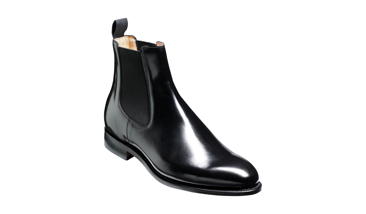 Bedale - Black Hi-Shine Chelsea Boot