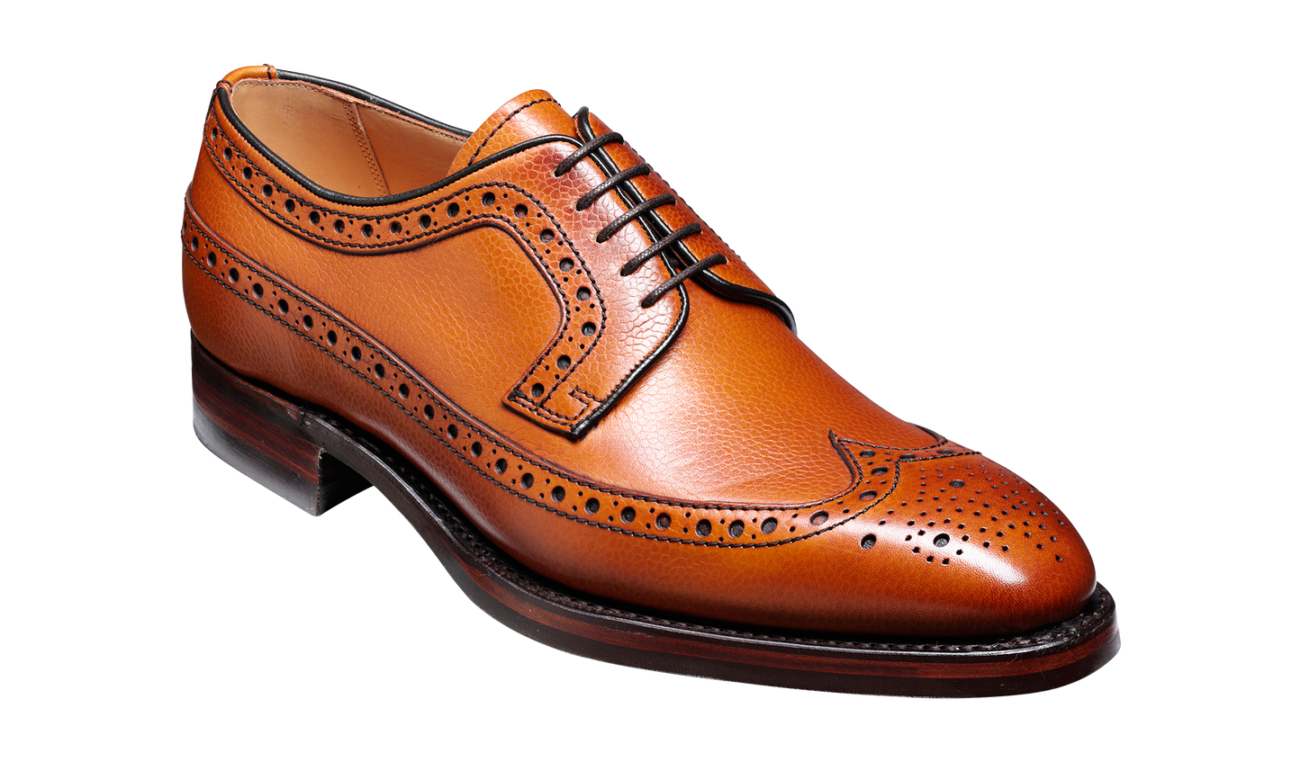 Calvay - Cedar Grain Mens Longwing Brogue Shoe