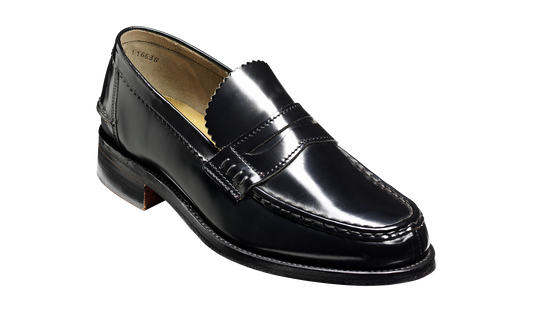 Caruso - Black Hi-Shine - Penny Loafer Shoe