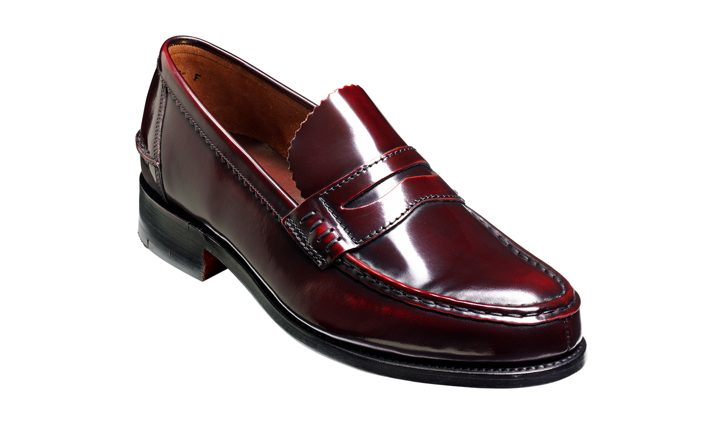 Caruso - Burgundy Hi-Shine - Penny Loafer Shoe