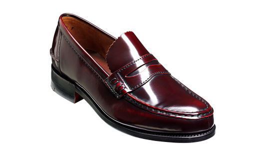 Caruso - Burgundy Hi-Shine - Penny Loafer Shoe