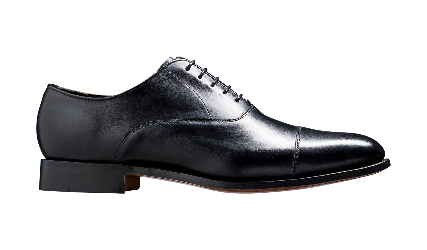 Duxford - Black Calf - Toe Cap Oxford Shoe