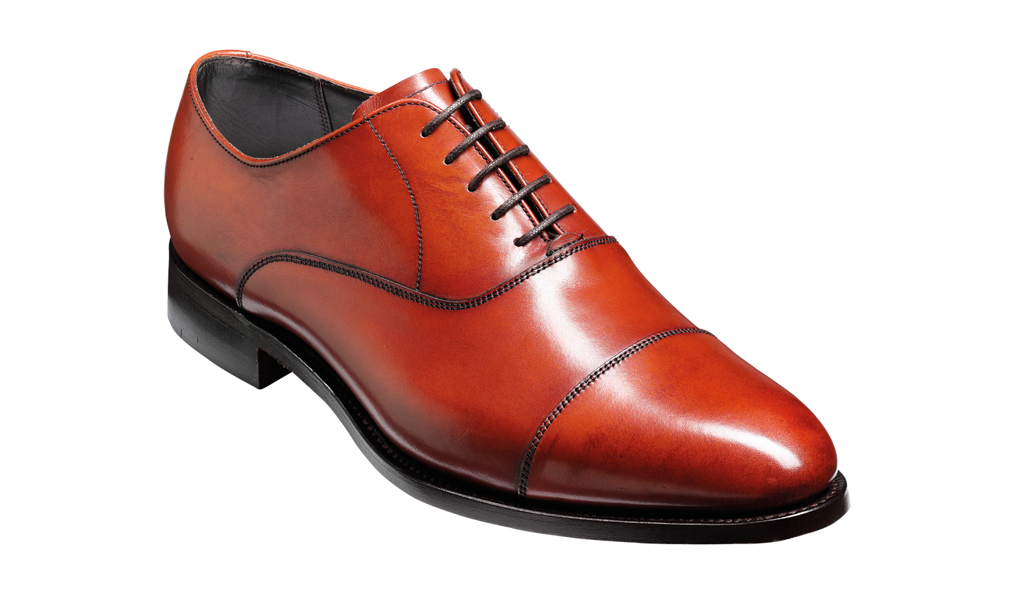 Duxford - Rosewood Calf - Toe Cap Oxford Shoe