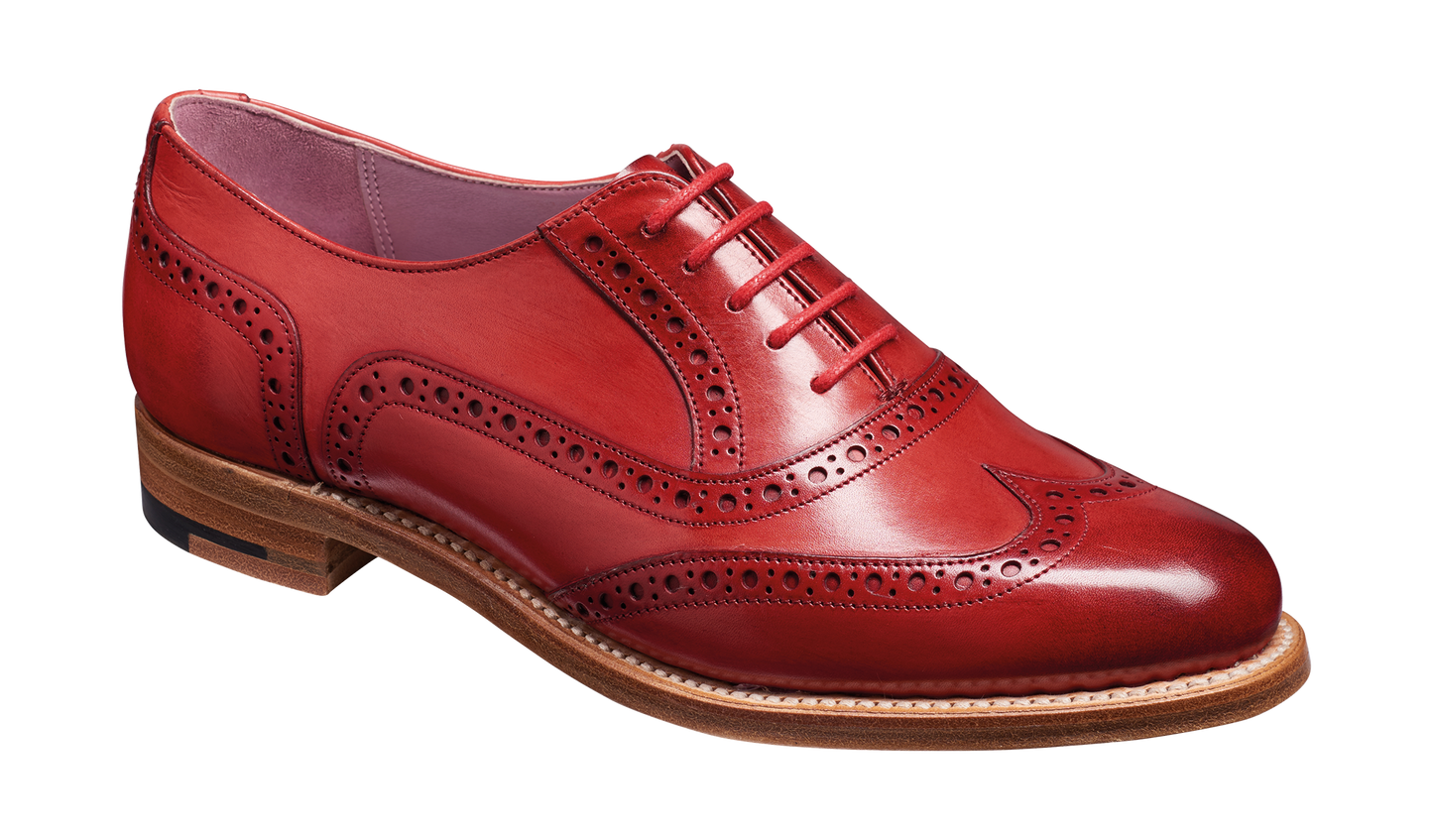 Fearne - Red Hand Painted Womens brogue Shoe