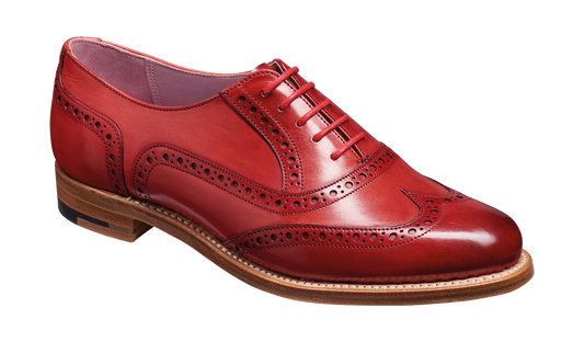 Fearne - Red Hand Painted Womens brogue Shoe