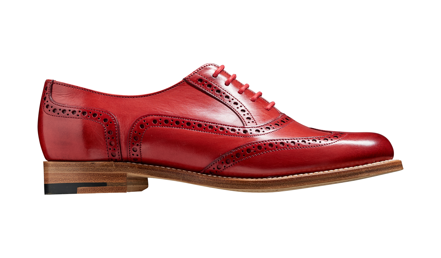 Fearne - Red Hand Painted Womens brogue Shoe