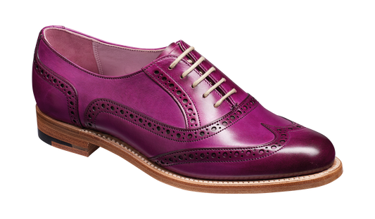 Fearne - Purple Hand Painted - Ladies Brogue Shoe