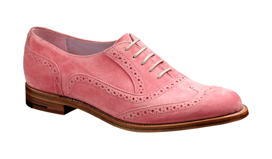 Freya - Pink Suede Women Brogue Shoe