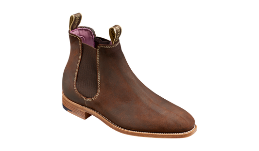 Gina - Mid Brown Waxy Suede Women Chelsea boot