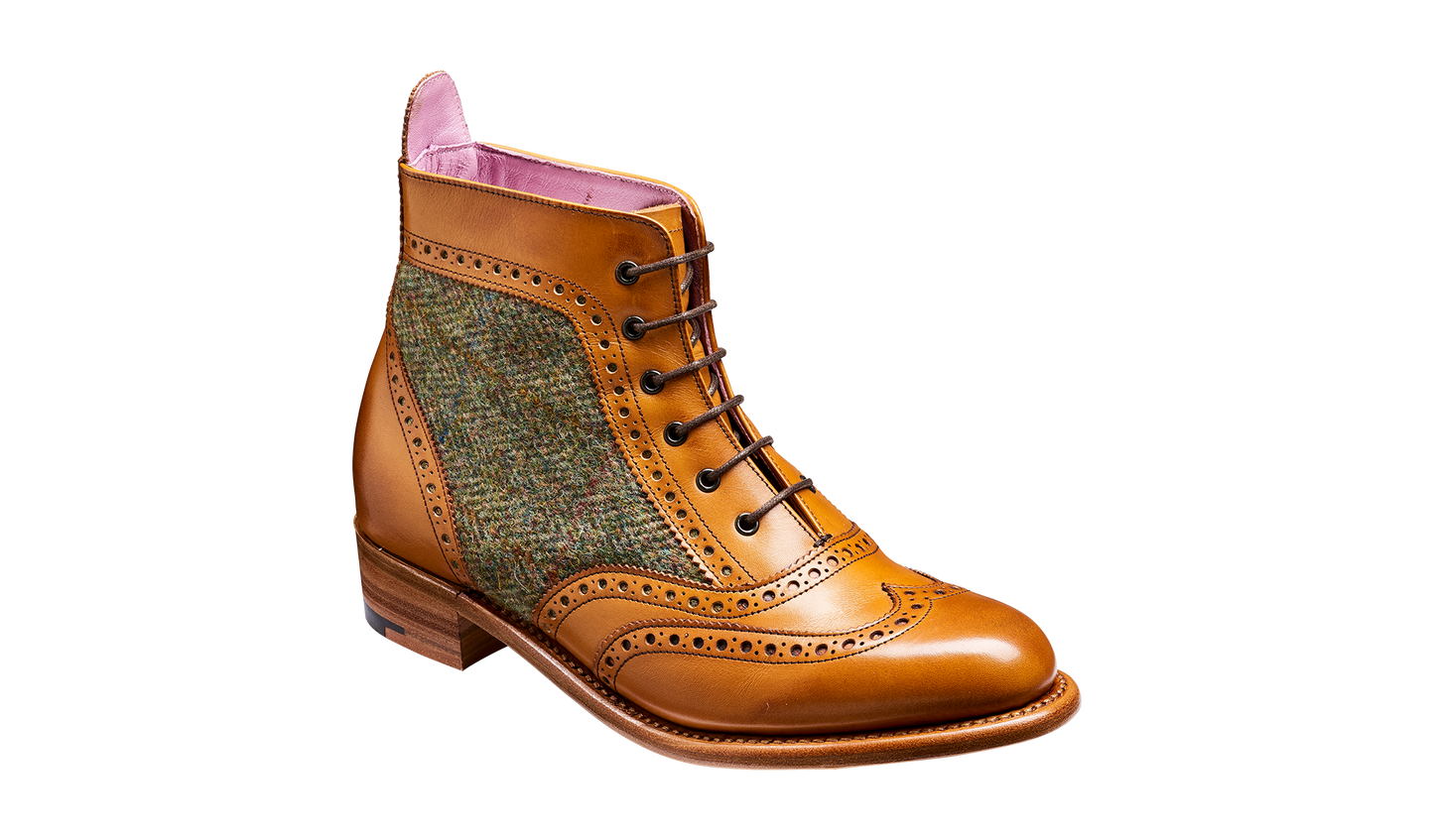 Grace - Cedar Calf / Green Tweed - Women Lace up Boot