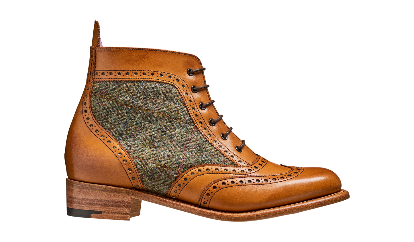 Grace - Cedar Calf / Green Tweed - Women Lace up Boot