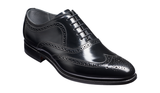 Hampstead - Black Hi-Shine Oxford Brogue Shoe