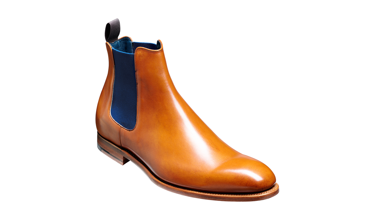 Hopper - Cedar Calf / Navy Elastic Chelsea boot