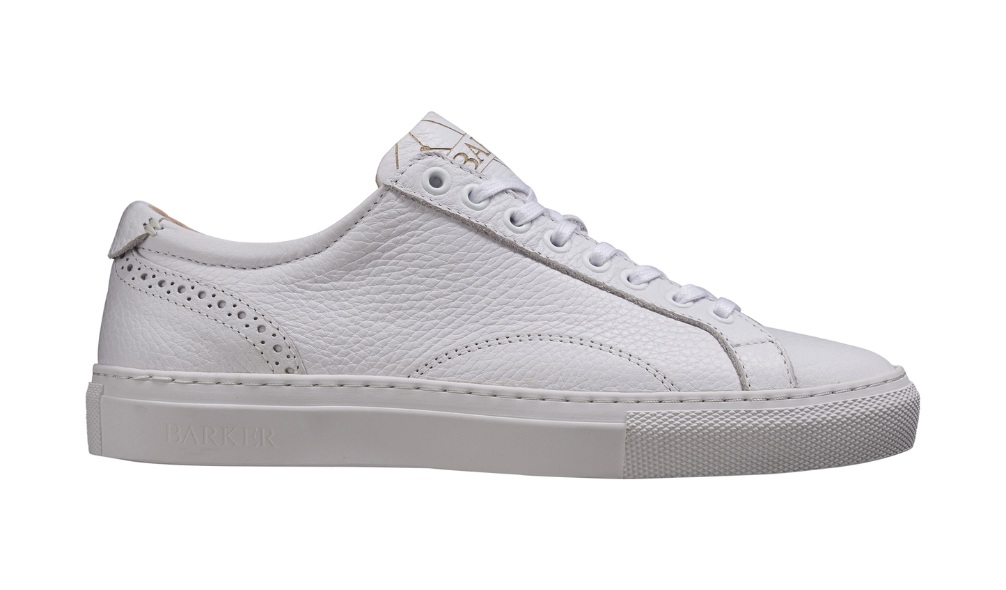 Isla - White Grain Rubber Cup Sole Sneaker Shoe