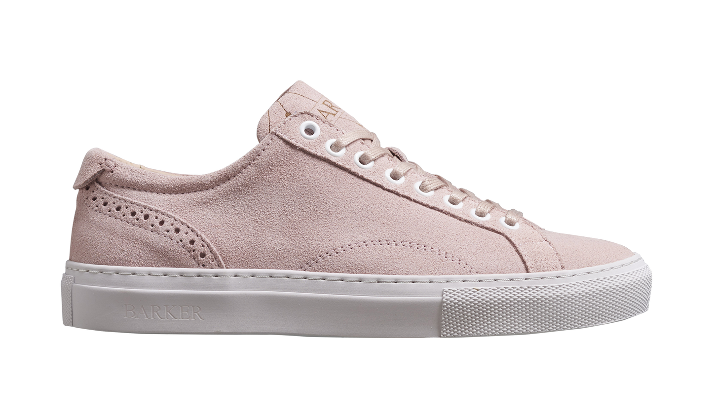 Isla - Pink Suede Womens Rubber Sole Sneaker Shoe