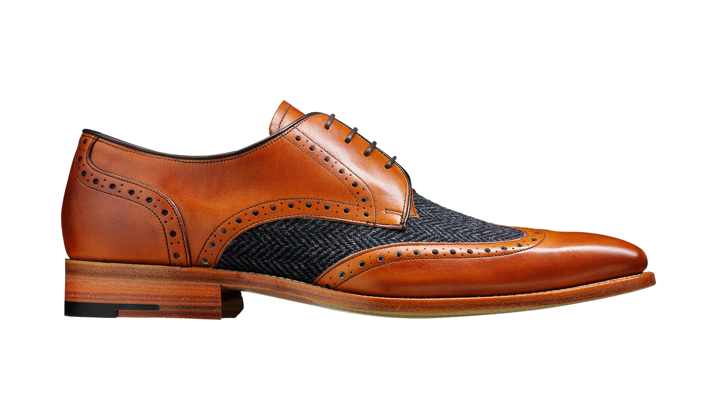 Jackson - Cedar Calf / Blue Tweed Derby Shoe