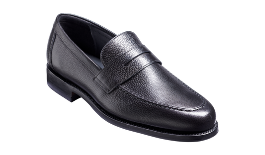 Jevington - Black Grain Loafer Shoe