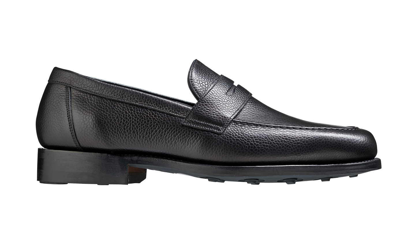 Jevington - Black Grain Loafer Shoe