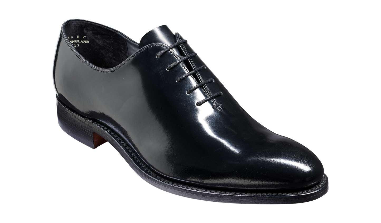 Nelson - Black Hi Shine Oxford Shoe