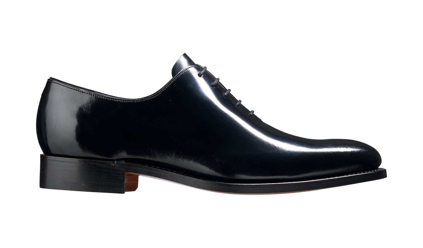 Nelson - Black Hi Shine Oxford Shoe