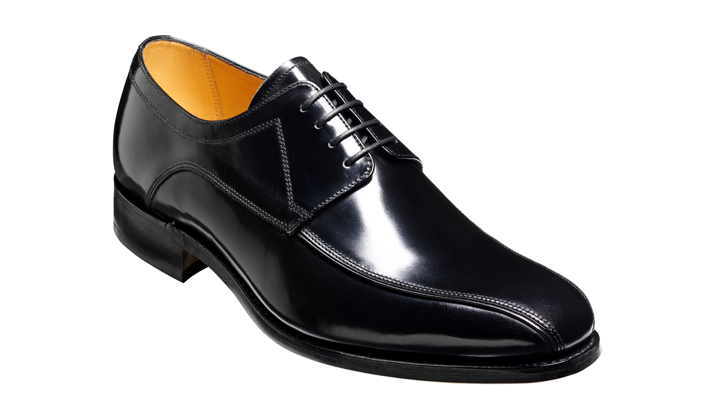 Newbury - Black Hi-Shine Derby Shoe