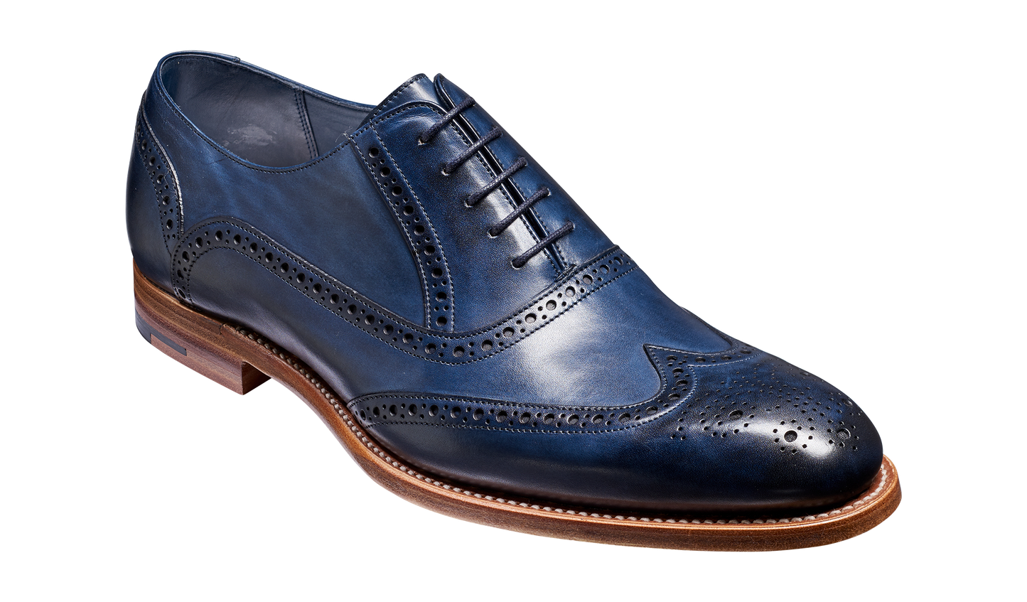 Valiant - Navy Hand Painted Brogue