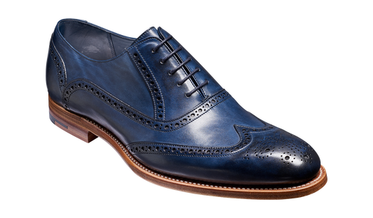 Valiant - Navy Hand Painted Brogue